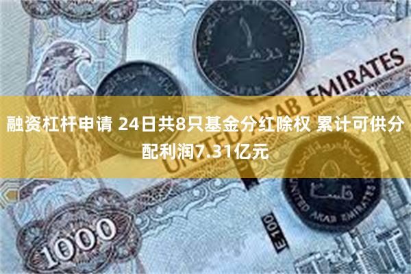 融资杠杆申请 24日共8只基金分红除权 累计可供分配利润7.31亿元