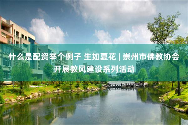 什么是配资举个例子 生如夏花 | 崇州市佛教协会开展教风建设系列活动