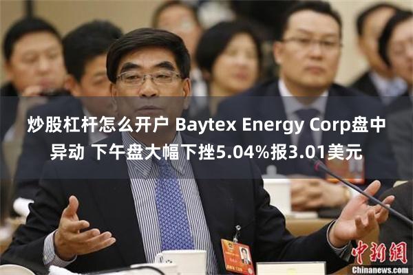 炒股杠杆怎么开户 Baytex Energy Corp盘中异动 下午盘大幅下挫5.04%报3.01美元